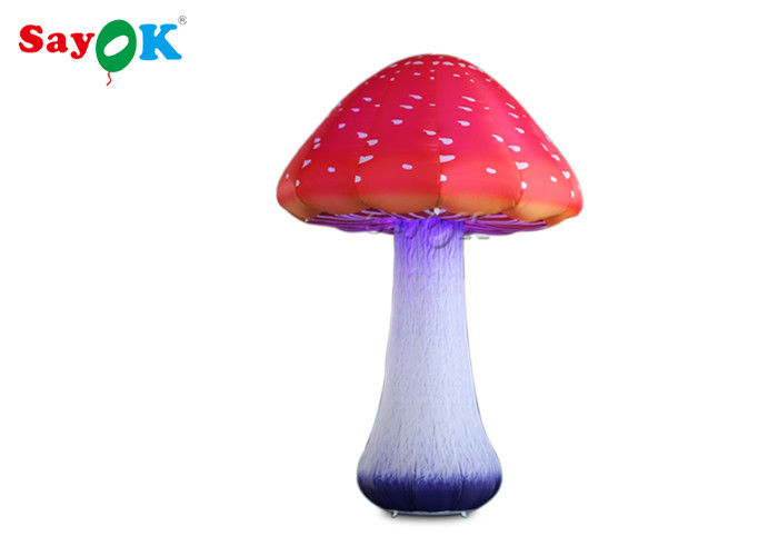 Oxford Cloth 2m Inflatable Mushroom For Theme Park Stage Decorations