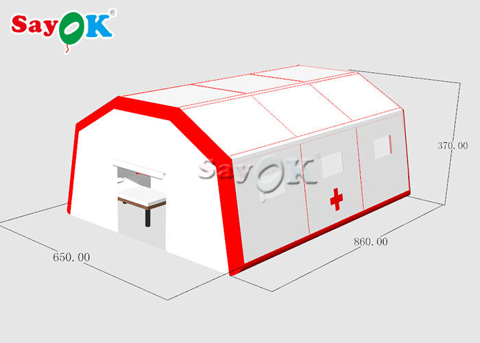 Inflatable Emergency Tent Movable Water Resistant Inflatable Medical Tent To Set Beds With Air Pump