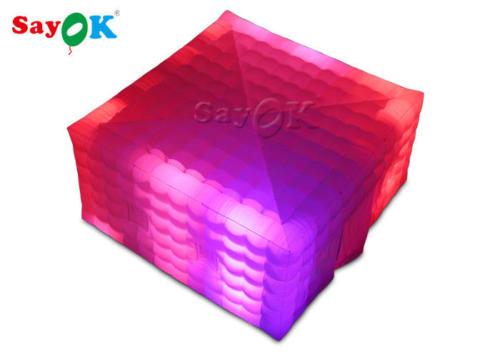 Inflatable Cube Tent Square Giant LED Light Inflatable Air Tent For Fairs Event SGS ROSH