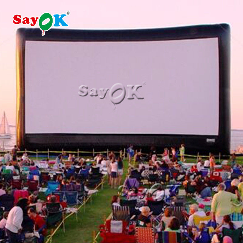 Blow Up Projector Screen Portable 50 Ft ROHS Commercial Inflatable Movie Screen