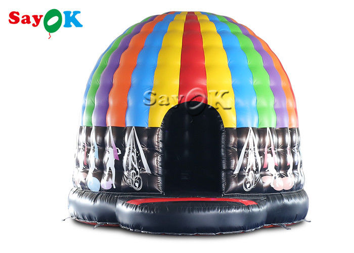 Voice Bounce Inflatable Tent 5x4x3.5mH Led Inflatable Disco Dome Tent For Music Dance Party Event