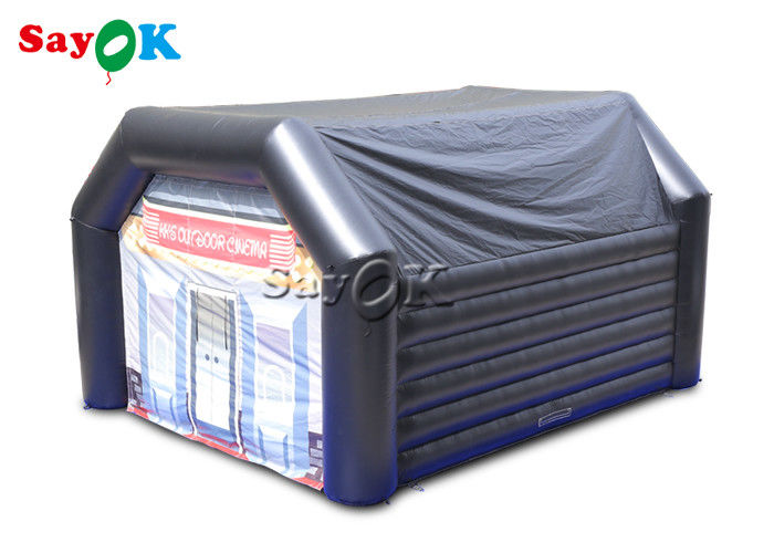 Go Outdoors Inflatable Tent Customized Black 0.4mm PVC Inflatable Dome Tent For Events