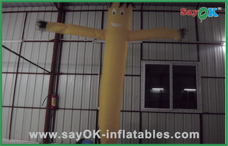 Inflatable Wind Dancer Yellow Mini Inflatable Air Dancer For Advertising With 750w Blower