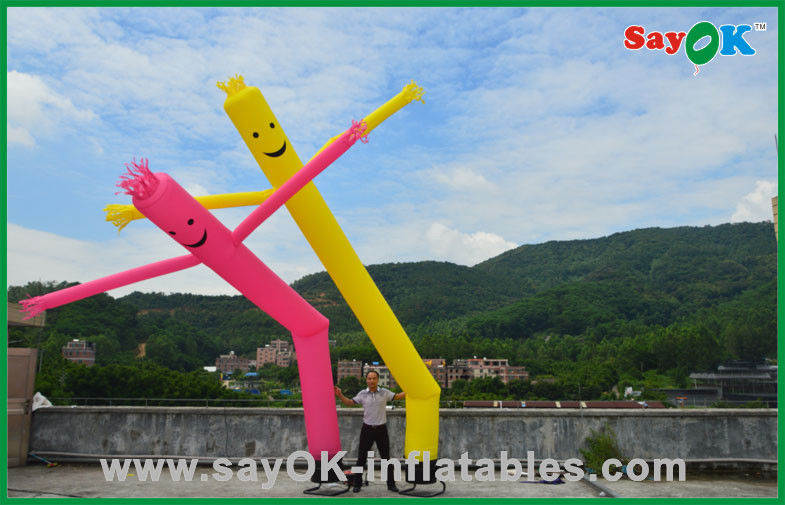 Sky Dancer Inflatable 7m Rip Stop Nylon Advertising Inflatable Air Dancer 950W Air Pump With LED