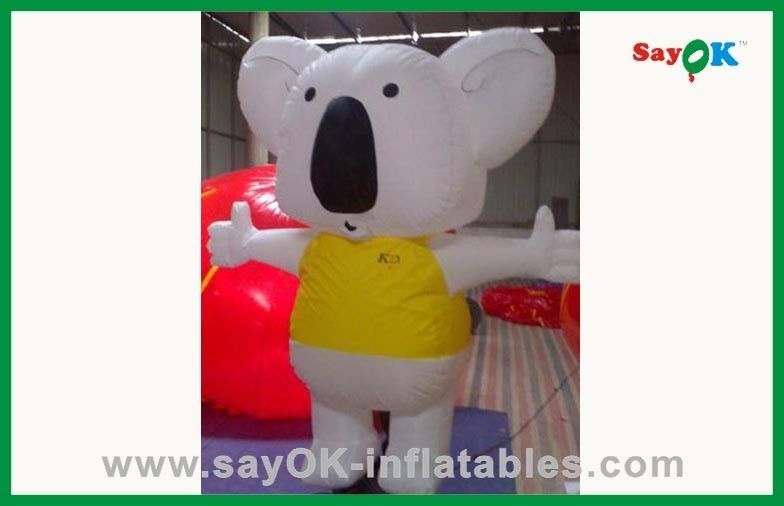 Moving Yellow And White Inflatable Mouse Inflatable Cartoon Characters For Advertising
