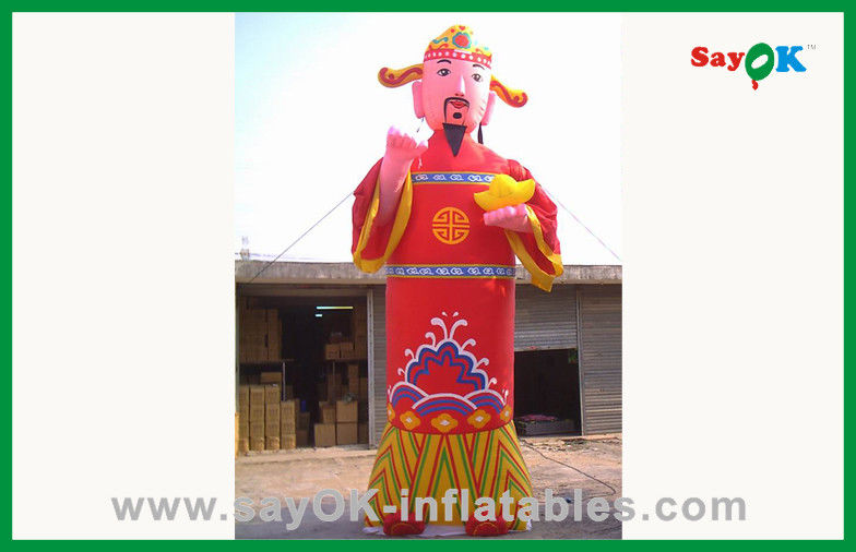 Promotional Red Inflatable Cartoon Characters / Mascot For Decoration