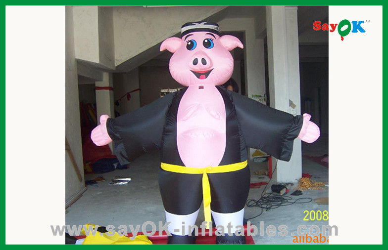 Kids Bounce House Inflatable Pig Cartoon Character Large Inflatable Animals