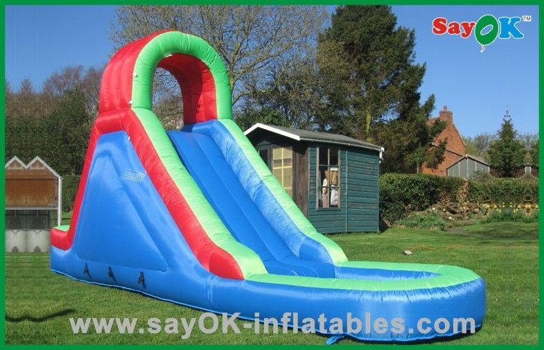 Inflatable Slip And Slide With Pool Park Commercial Funny Outdoor Inflatable Jumper And Inflatable Slide For Kids