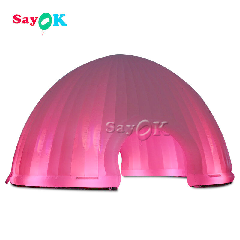 Outdoor Inflatable Lawn Tent 15x7.5mH LED Light Inflatable Air Tent For Camping