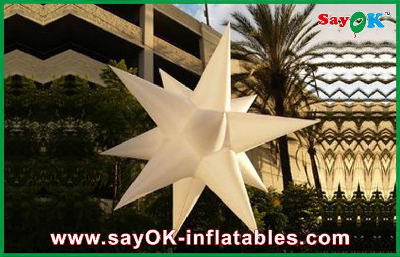 Custom Holiday Inflatable Lighting Decoration , Blow Up Stars