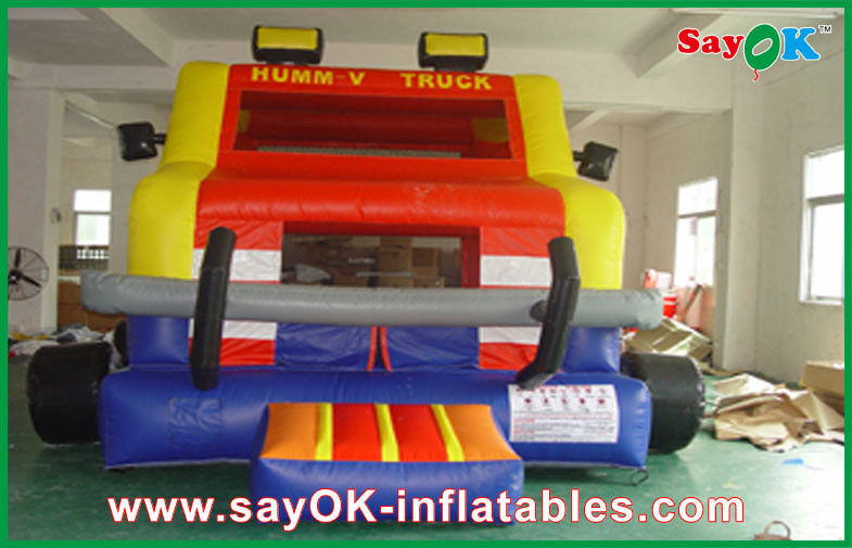 Outdoor Little Tikes Inflatable Bouncer Truck Shape PVC Jumper House For Amusement Park