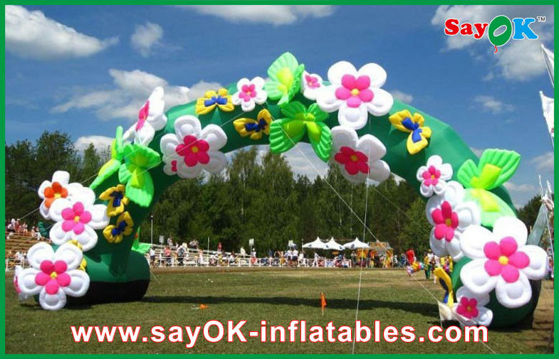 Inflatable Finish Arch Mini Inflatable Arch / Inflatable Gate / Infaltable Door With Flower Decoration