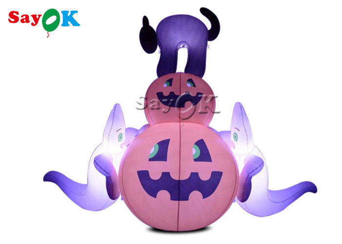 OEM Inflatable Holiday Decorations Halloween Decor Airblown Pumpkin Black Cat With White Ghost