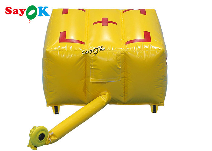 2x2x1mH Custom Inflatable Products Yellow Fire Fighting Airbag Emergency Rescue Safety Air Cushion