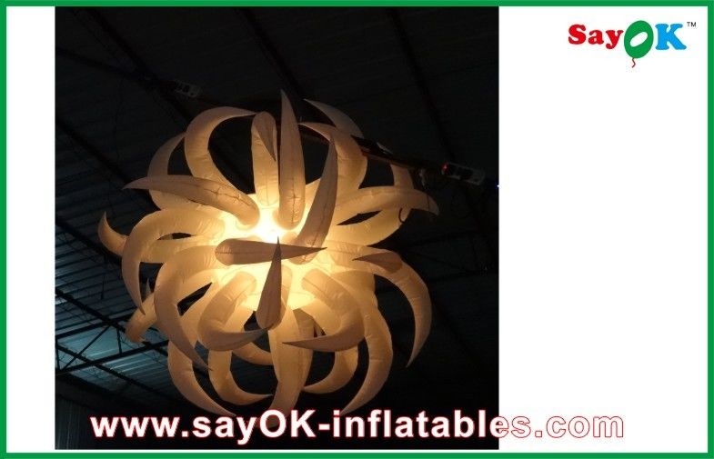 White Inflatable Lighting Decoration Inflatable Flower For New Year Decoration
