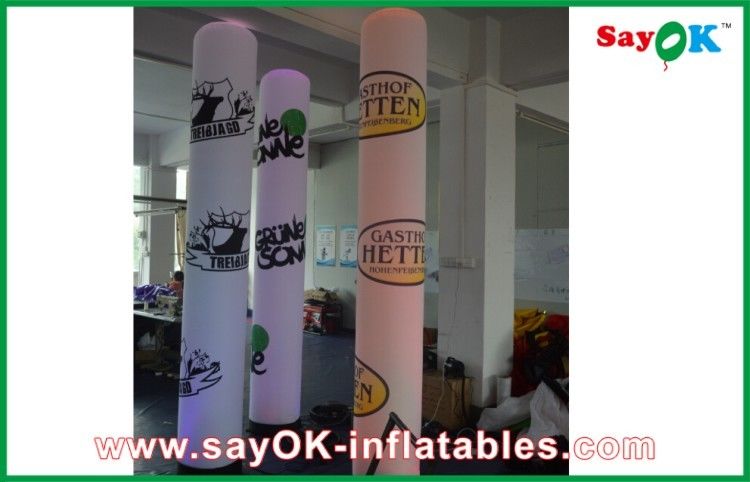 2m Party Advertsing Inflatable LED Column Pillar Inflatable Lighting Decoration