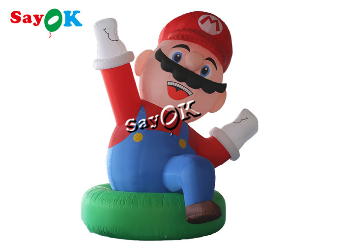 Blow Up Cartoon Characters 4m 13ft Giant Oxford Inflatable Super Mario For Festival Decoration