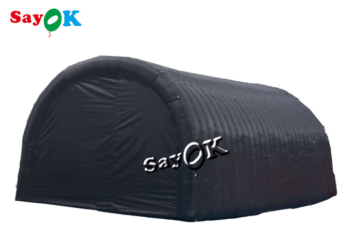 Go Outdoors Inflatable Tent ROHS 7.3m 24ft Black Inflatable Channel Tent With Door