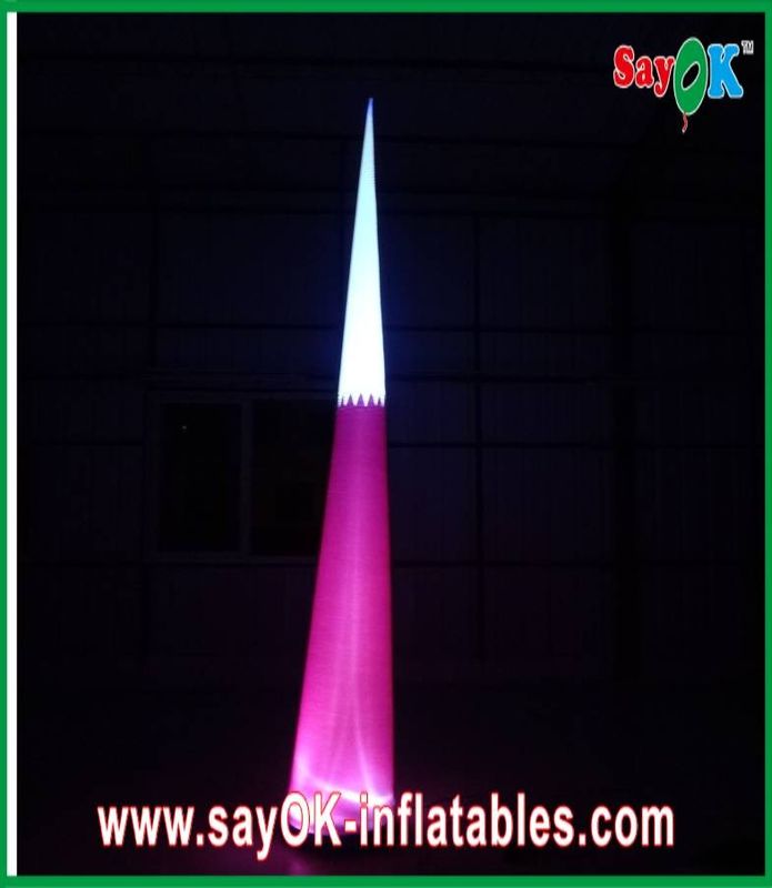 Led Lighting Dia 1.5meters Inflatable Cone Decoration For Event Red