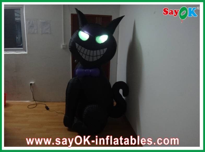 1m - 4m Inflatable Halloween Cat With Led-Lighting Bouncers Rentals