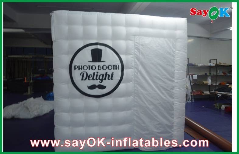 Advertising Booth Displays Cube Portable Mobile Inflatable Photo Booth LED With Logo Printing ROHS