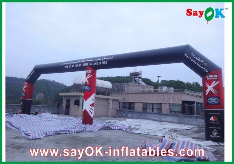 Wedding Arch Decorations PVC Entrance Inflatable Arch , Inflatable Finishing Line Arch Logo Printing