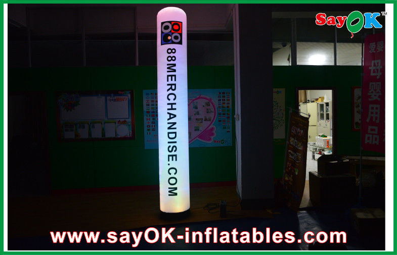 Straight Pillar Inflatable Lighting Decoration H1 - 3m Nylon Cloth With Logo