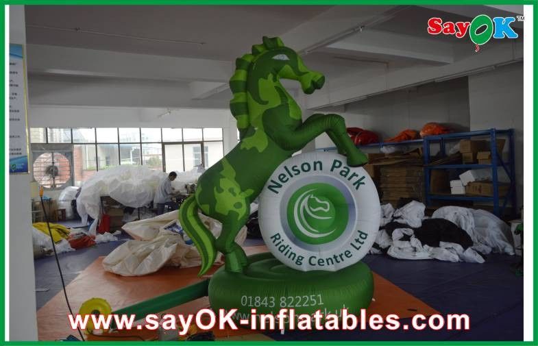 Height 3m - 8m Inflatable Cartoon Characters , Events PVC / Oxford Cloth Horse
