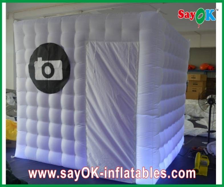 Inflatable Photo Booth Enclosure 2.4 X 2.4 X 2.5m Inflatable Mobile Photobooth Blow-Up Tent With Camera Logo