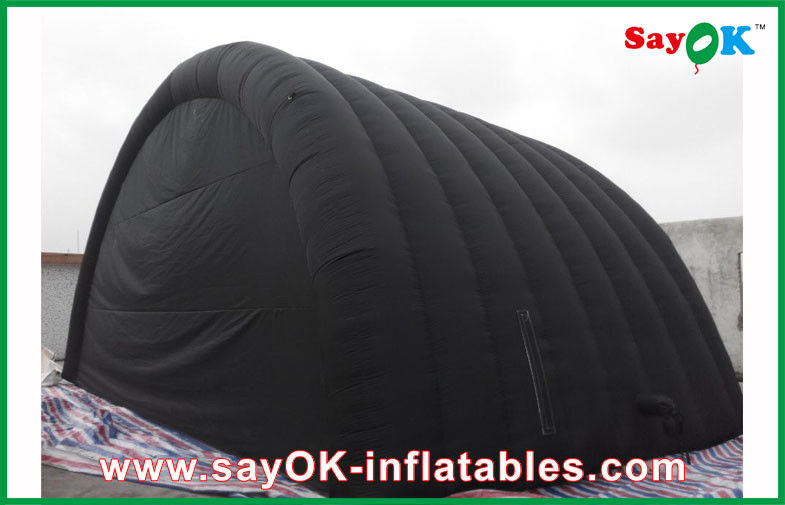 Black Waterproof Inflatable Family Tent With Oxford Cloth And PVC Coating For Ourdoor Inflatable Work Tent