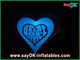 190T Nylon Cloth Inflatable Lighting Decoration Heart Shape Love For Party