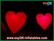 Lovely Big Red Inflatable Heart With Led Lights For Festival , Diameter 1.5M