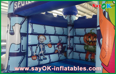 Durable PVC Inflatable Bounce Castle House Funny Halloween Pumpkin For Kids