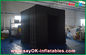 Black 2 Opening Doors Inflatable Photo Booth Tent For Christmas Decoration
