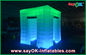 2 Opening Door Cube Light Inflatable Photo Booth With Top Led
