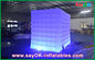 White Lighting Cube Inflatable Photo Booth Tent Left Door For Party