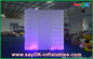 Purple Cube Inflatable Photo Booth Tent 2 Doors Bottom Led Light