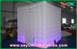 White Indoor Inflatable Cube Tent , Practical  Family Event Photo Booth Props