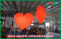 Indoor Event Red Inflatable LED Light Hanging Heart 2M Decorative with Led