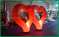 Nylon Cloth Giant Lighting Led Inflatable Decoration ,  Led heart for Party Stage