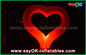 Nylon Cloth Party Inflatable Light Decoration Red Heart Shape For Event Wedding