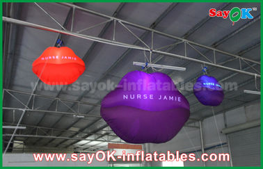 Nylon Lip Red Mouth Shape Inflatable LED Light For Roof Decoration 1.5m Waterproof
