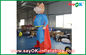 Blue / Red Inflatable Superman Cow Customized Animal Character Inflatable Model