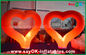 Romantic Red Nylon Inflatable Lighting Decoration Heart Shape For Wedding