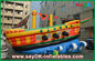 Yellow / Red / Blue Inflatable Pirate Ship Commercial Advertising Castle Bounce House