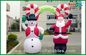 Giant Christmas Inflatable Snowman And Santa Claus , Inflatable Advertising Products