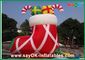 Red  Inflatable Holiday Decoration Christmas Socks Customized
