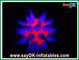Attractive 12 Led Lighting Inflatable Star 190T Nylon Cloth Purple And Red