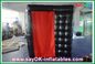 Durable Black Inflatable Photobooth Oxford Cloth Modern With Red Curtain