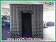 Versatile Black Inflatable Photo Booth With Two Doors Fire-resistant Cloth